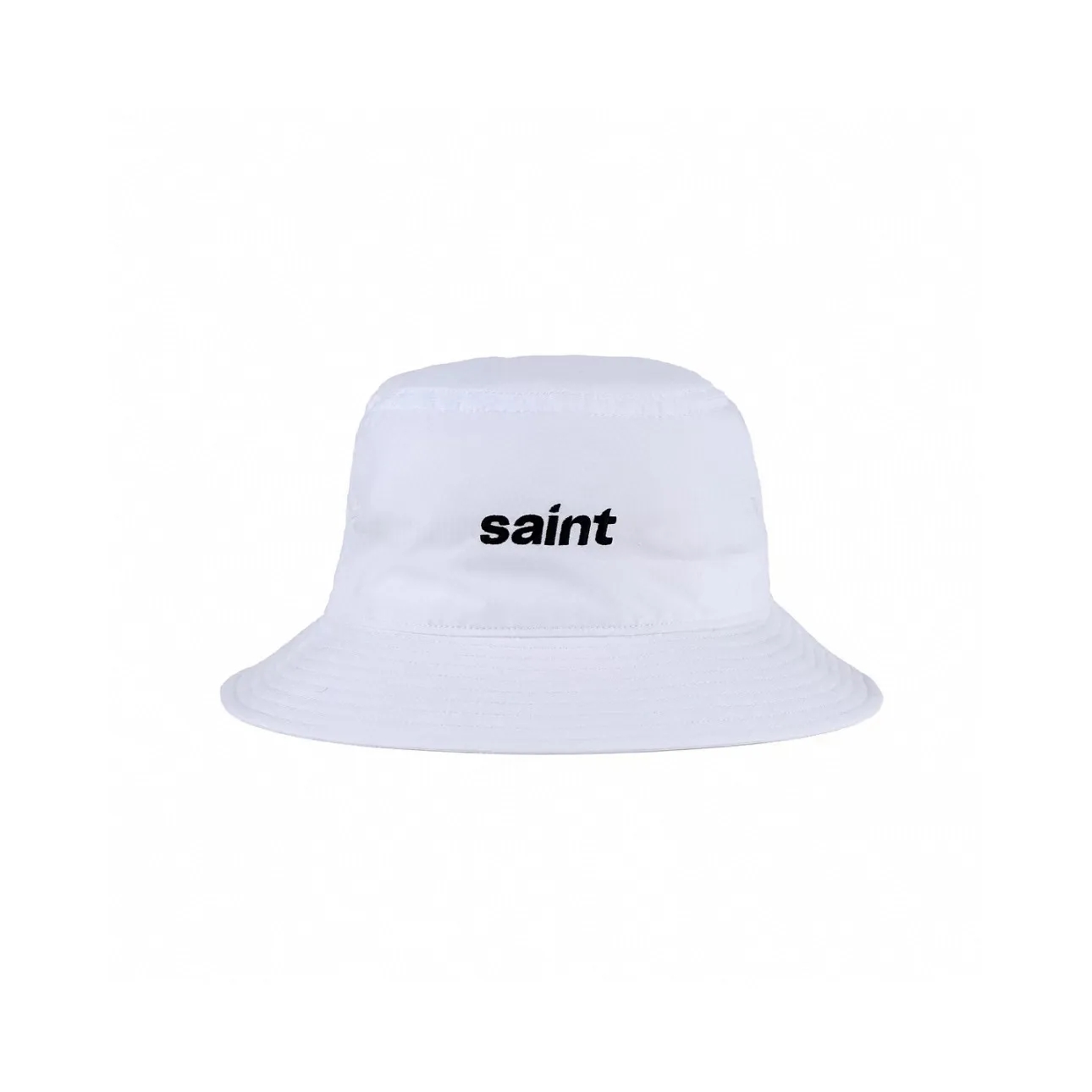 P78💰 SAINT official website 25SS new classic embroidered letter small label fisherman hat color: black milky white